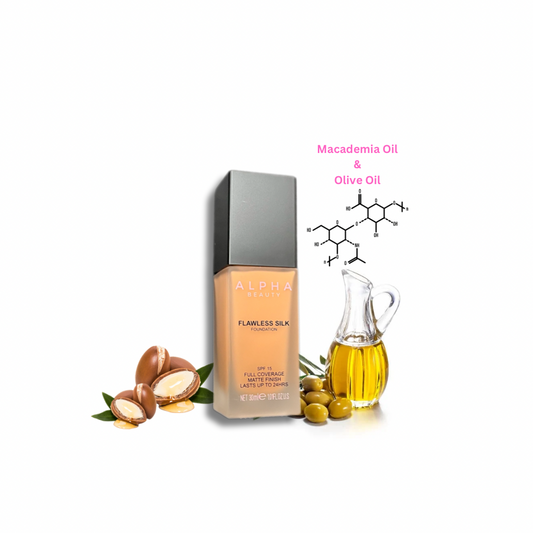 Flawless Silk Foundation with Olive Europea Oil and Macademia Seed Oil